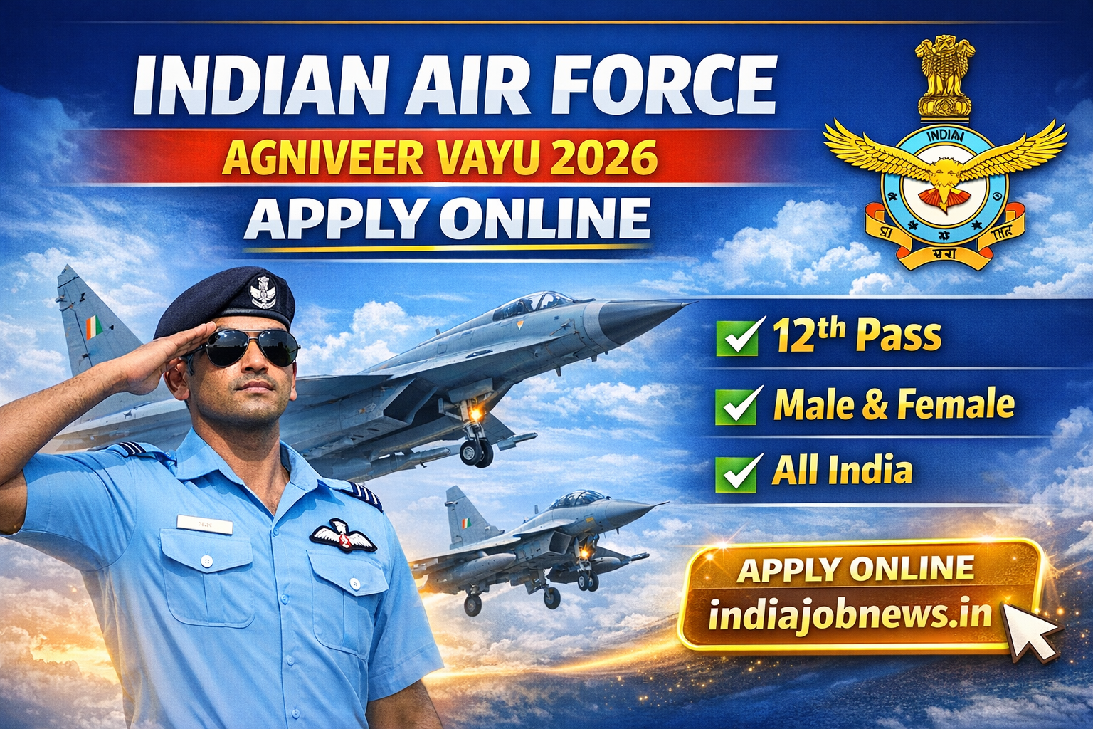 Indian Air Force Agniveer Vayu Recruitment 2026 Apply Online
