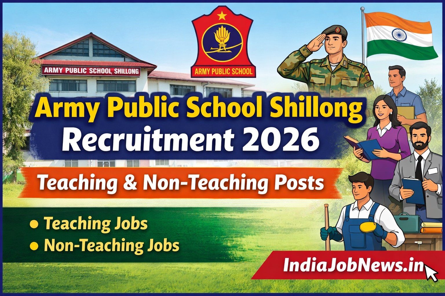 Army Public School Shillong Recruitment 2026 for Teaching and Non-Teaching Posts